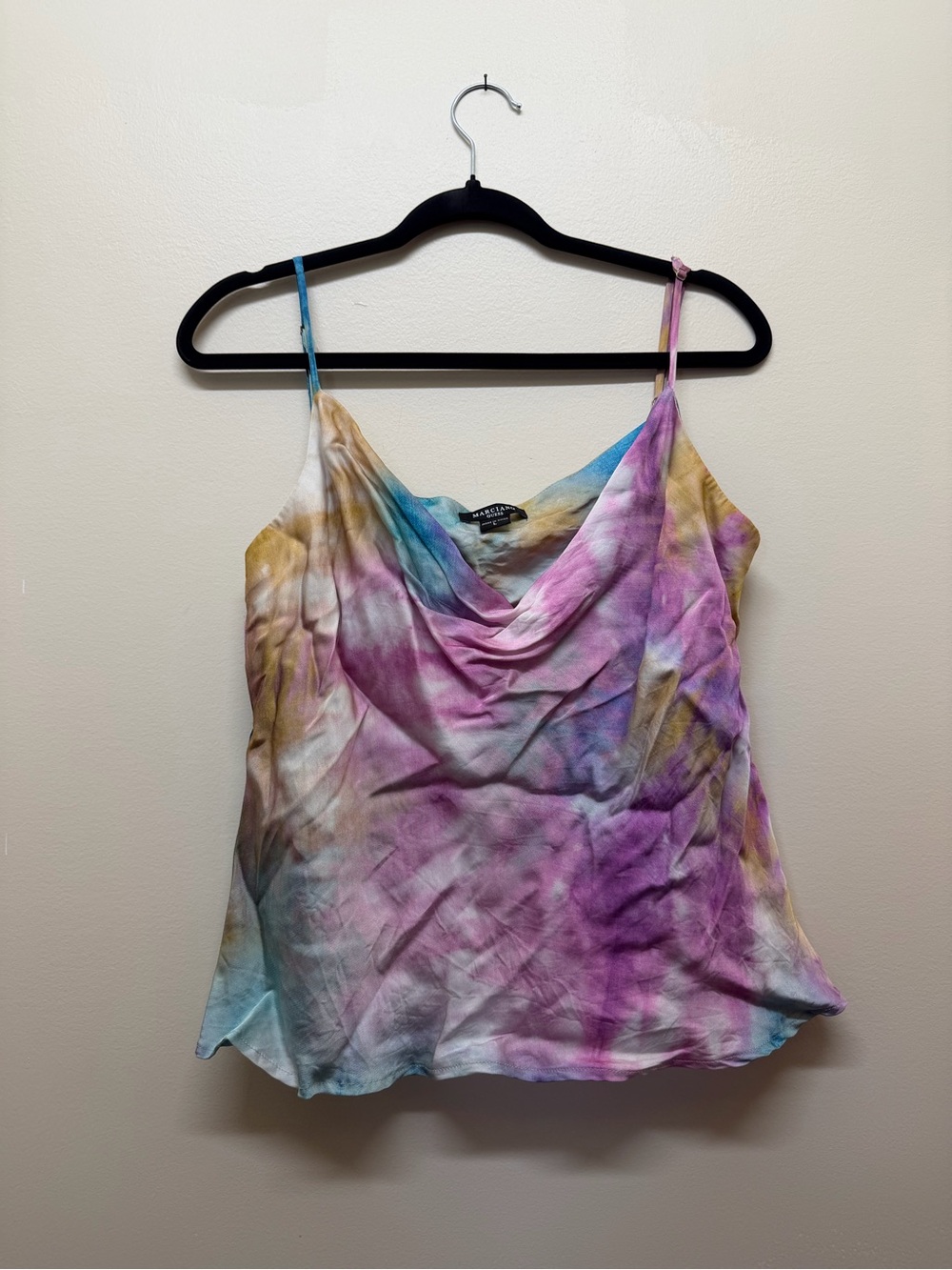 Marciano by Guess Tie-Dye Satin Cowl Neck Cami